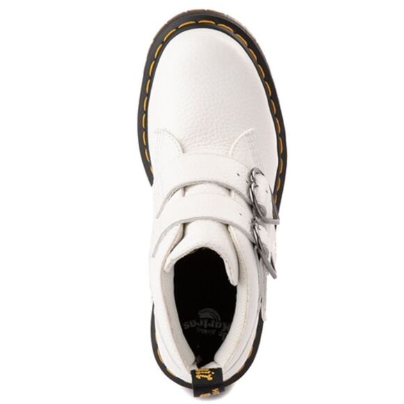 NWT DR MARTENS DEVON HEARTS QUAD BOOTS- WHITE SZ 9 - Picture 8 of 13